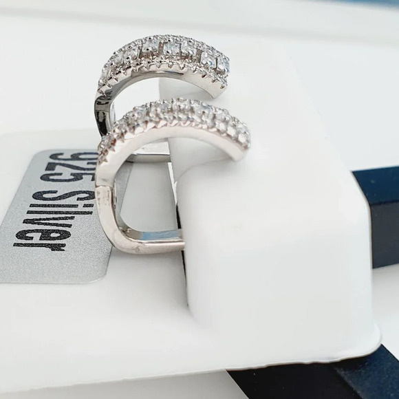 "925 Sterling Silver Cubic Zirconia Earrings, UU1P6A6161 - Picture 4 of 11